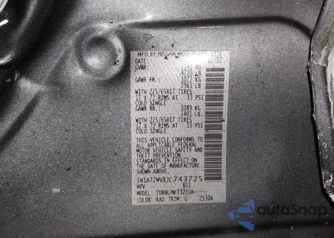 2018 Nissan Rogue S z USA, uszkodzony, nr VIN 5N1AT2MV8JC743725